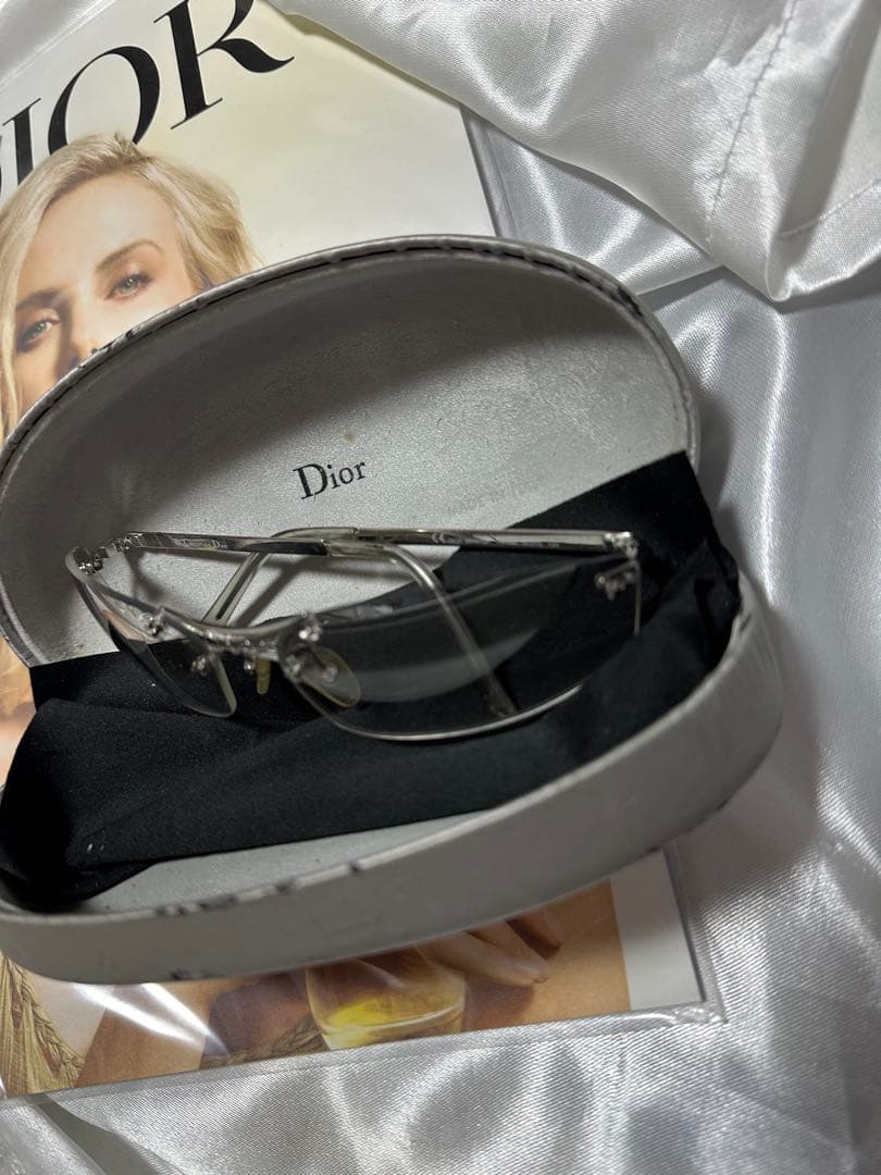 Dior クリアフレーム サングラス 【ケース付き:傷あり】