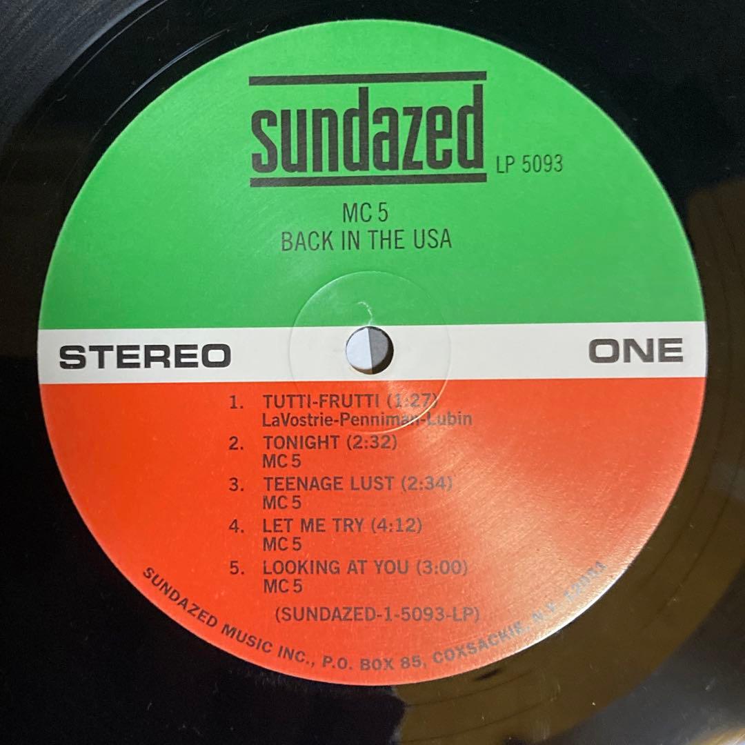 【MC5】 BACK IN THE USA アナログレコード盤