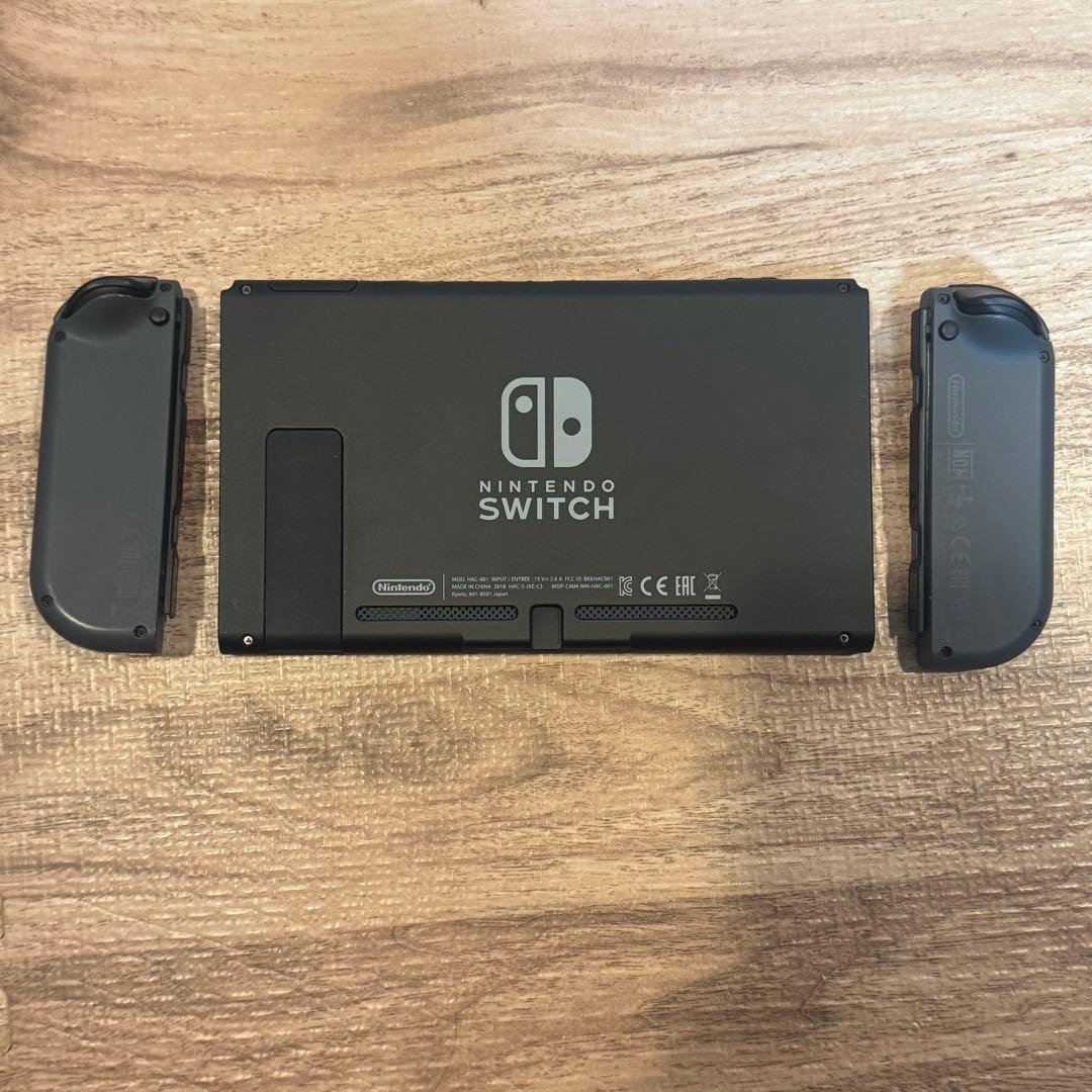 ほぼ未使用 Nintendo Switch 旧型 グレー 完品 マイク カバー付
