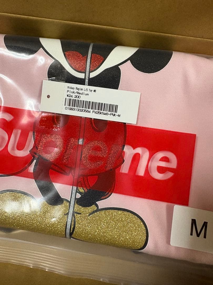 トップス Supreme Mickey Mouse Raglan L/S Top M