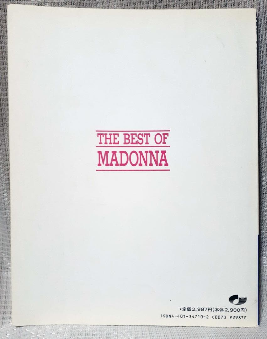 マドンナ バンドスコア THE BEST OF MADONNA 初版 良品♪