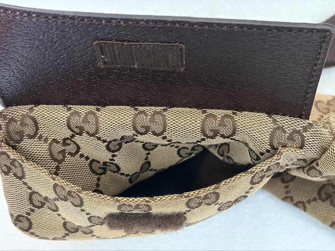 【美品】GUCCI グッチ ウエストポーチ GGキャンバス ボディバッグ