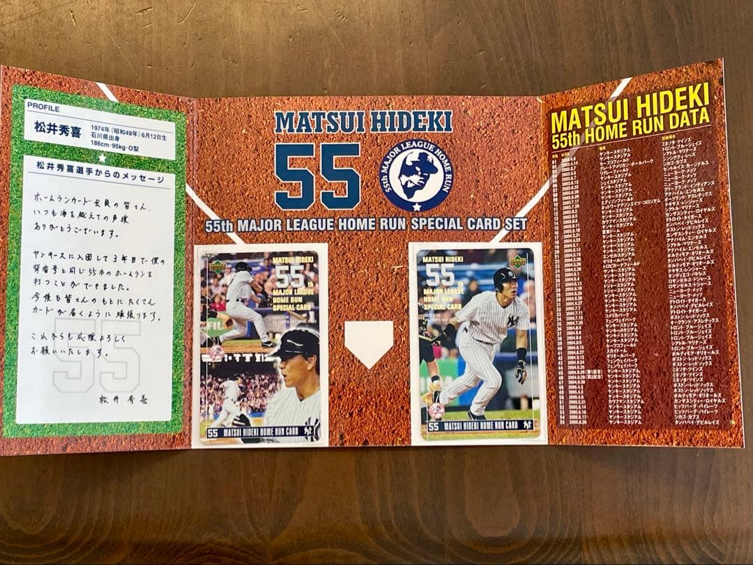 松井秀喜ホームランカード1〜435号、442〜493号、記念カードセット