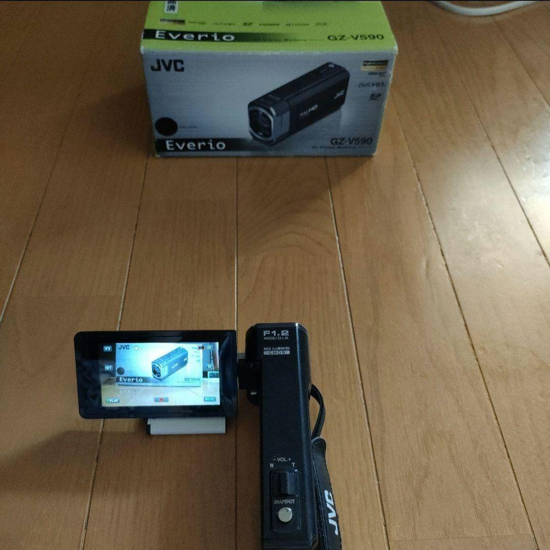 JVC GZ-V590 ビデオカメラ フルHD バッテリー2個付