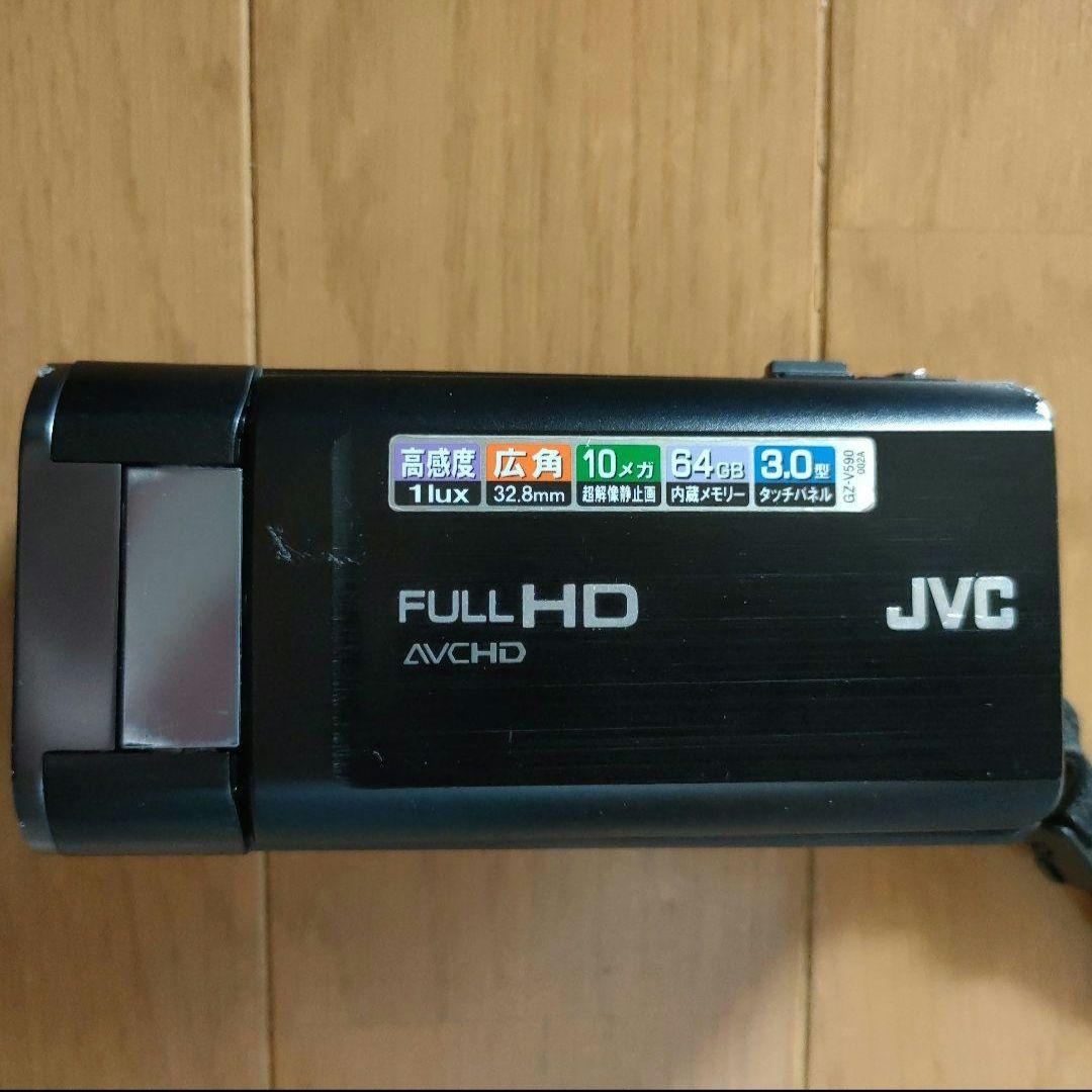 JVC GZ-V590 ビデオカメラ フルHD バッテリー2個付