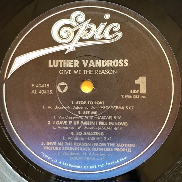 【LP】ルーサー・ヴァンドロス / ギヴ・ミー・ザ・リーズン e107y118