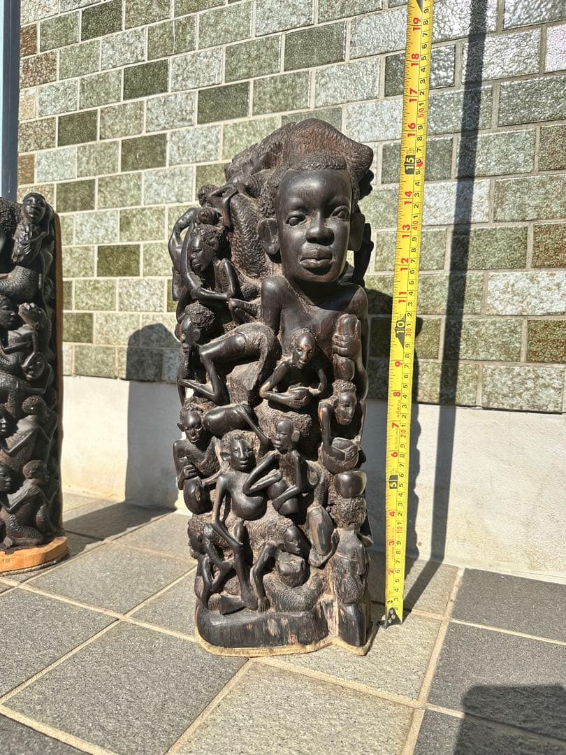 マコンデ　木製彫刻　2点