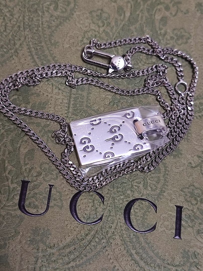 専用　新品グッチ GUCCI ネックレスグッチゴースト シルバー