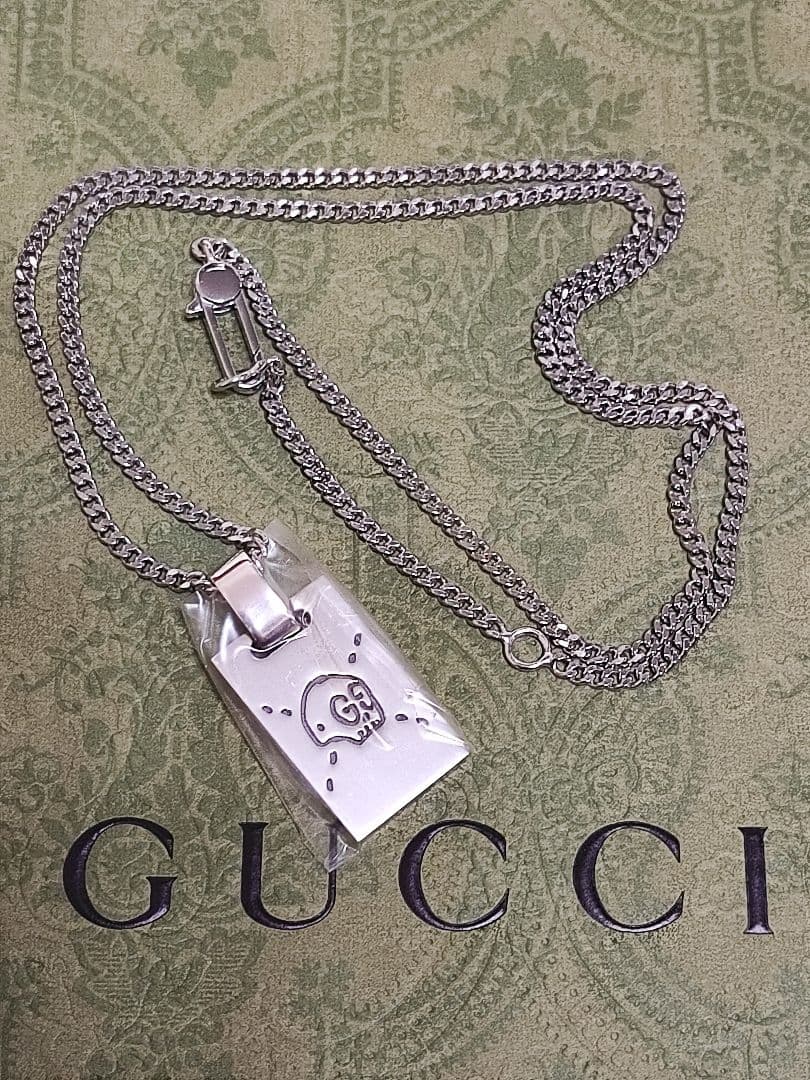 専用　新品グッチ GUCCI ネックレスグッチゴースト シルバー