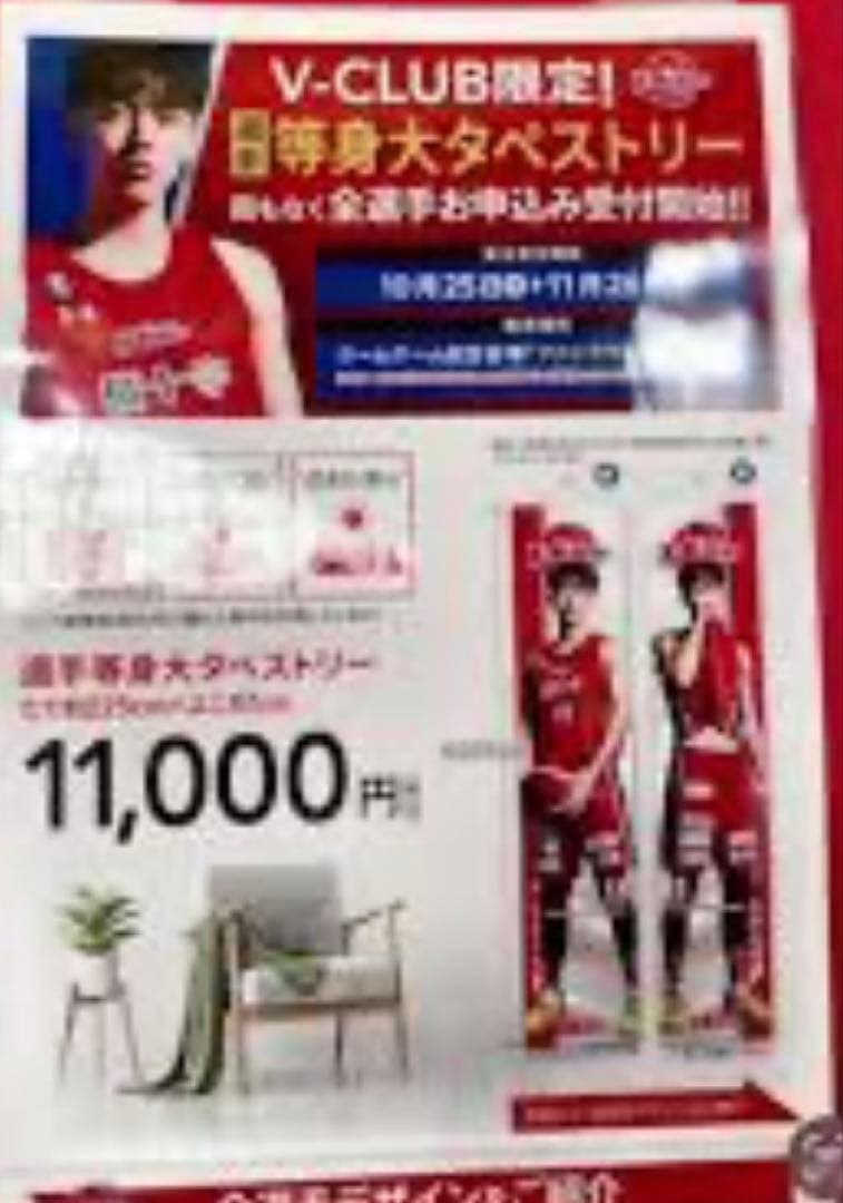 熊本ヴォルターズ 山本翔太 タペストリー