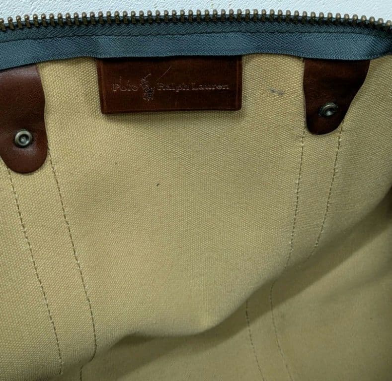 ポロラルフローレン ブラックウォッチ 大型ボストンバッグ 中古 難あり