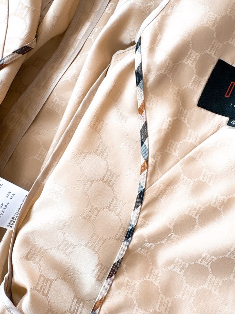 【極美品】DAKS LONDON ダックス 総柄 スプリングコート 日本製 L