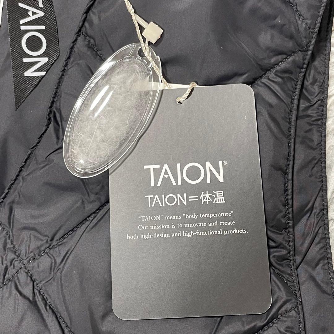 【TAION】タイオン メンズ ダブル ダウンジレ ブラック Lサイズ