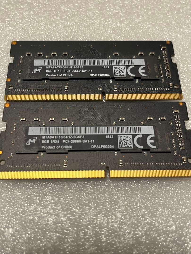 B5 Micron PC4 8GB×2枚　16GB BIOSチェック✅済み