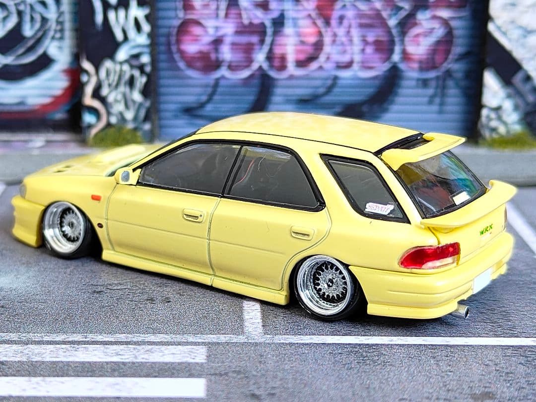 トミカ改造 スバル インプレッサ ☆リムメッキ タイヤレター ☆ホットウィール