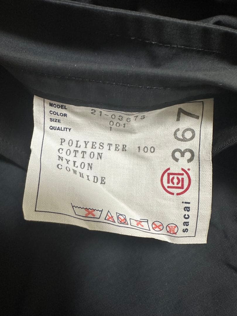 sacai x CLOT Reversible Coat BLACK サイズ 1