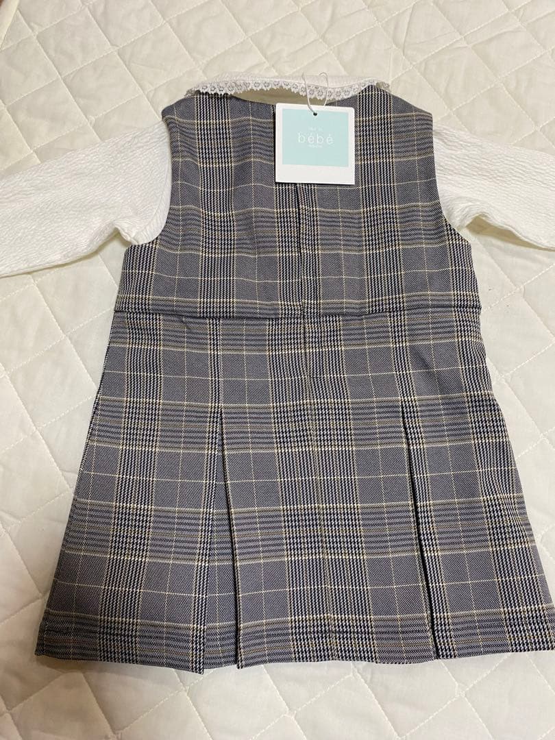 【新品タグ付き】☆bebe☆ 70-80、80-90cmワンピース＋丸襟シャツ