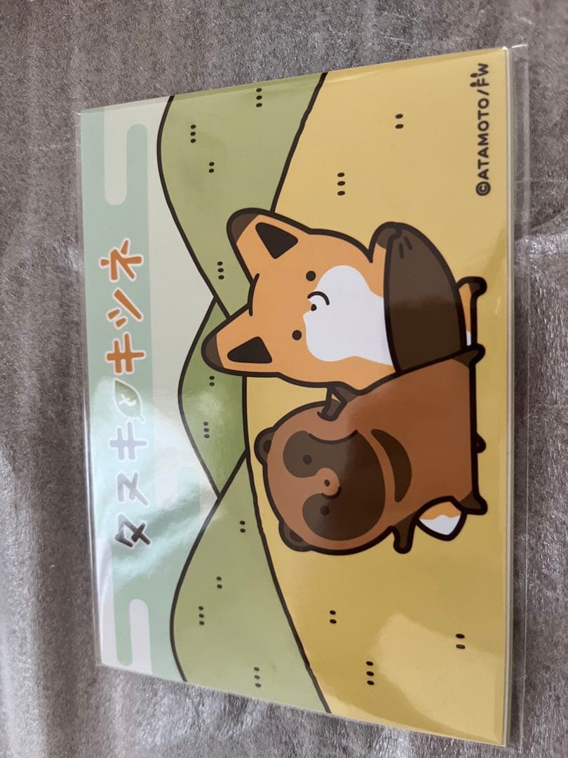 美夕ページ。 タヌキとキツネ　フォトスタンドオルゴール