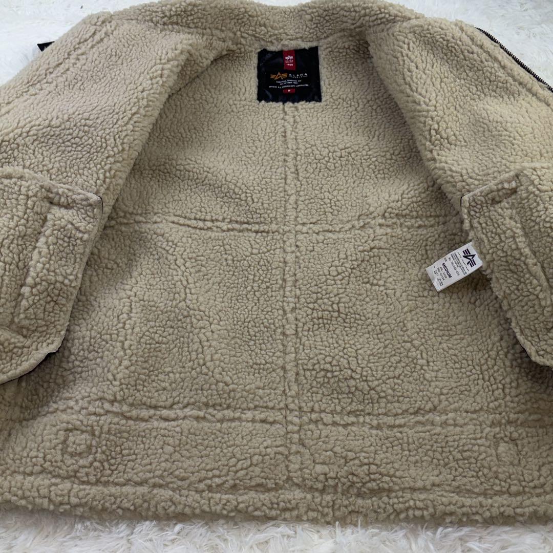ALPHA INDUSTRIES アルファ　フェイクムートンジャケット Mサイズ
