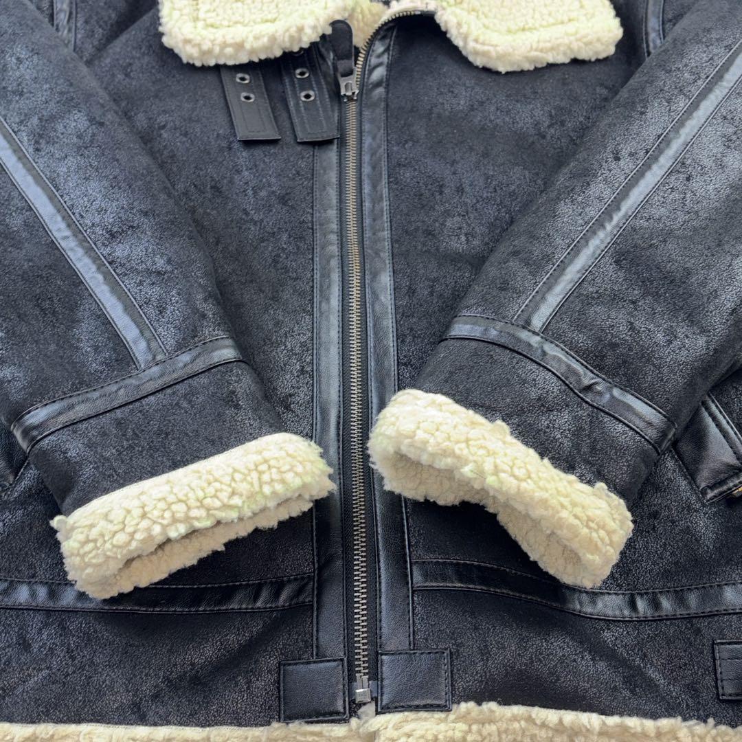 ALPHA INDUSTRIES アルファ　フェイクムートンジャケット Mサイズ