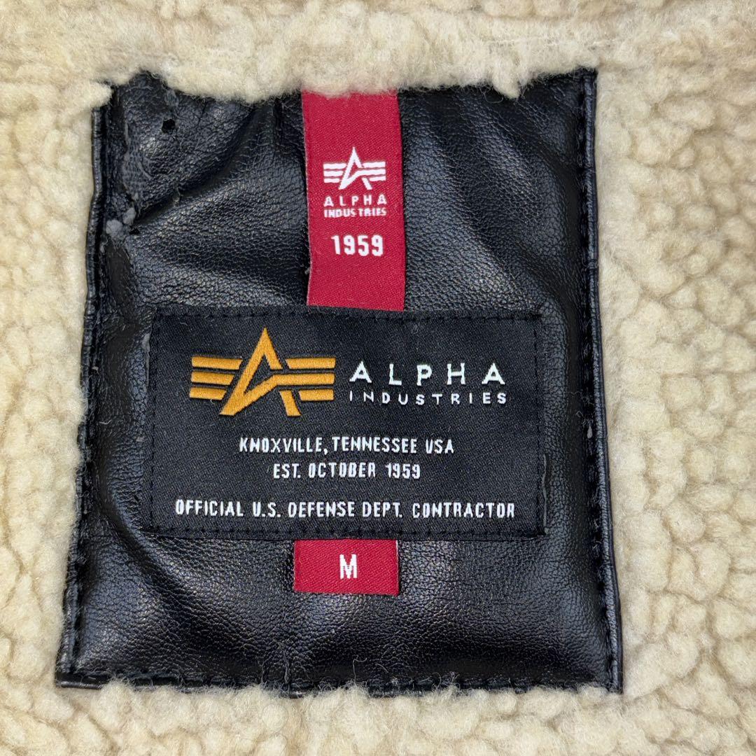 ALPHA INDUSTRIES アルファ　フェイクムートンジャケット Mサイズ