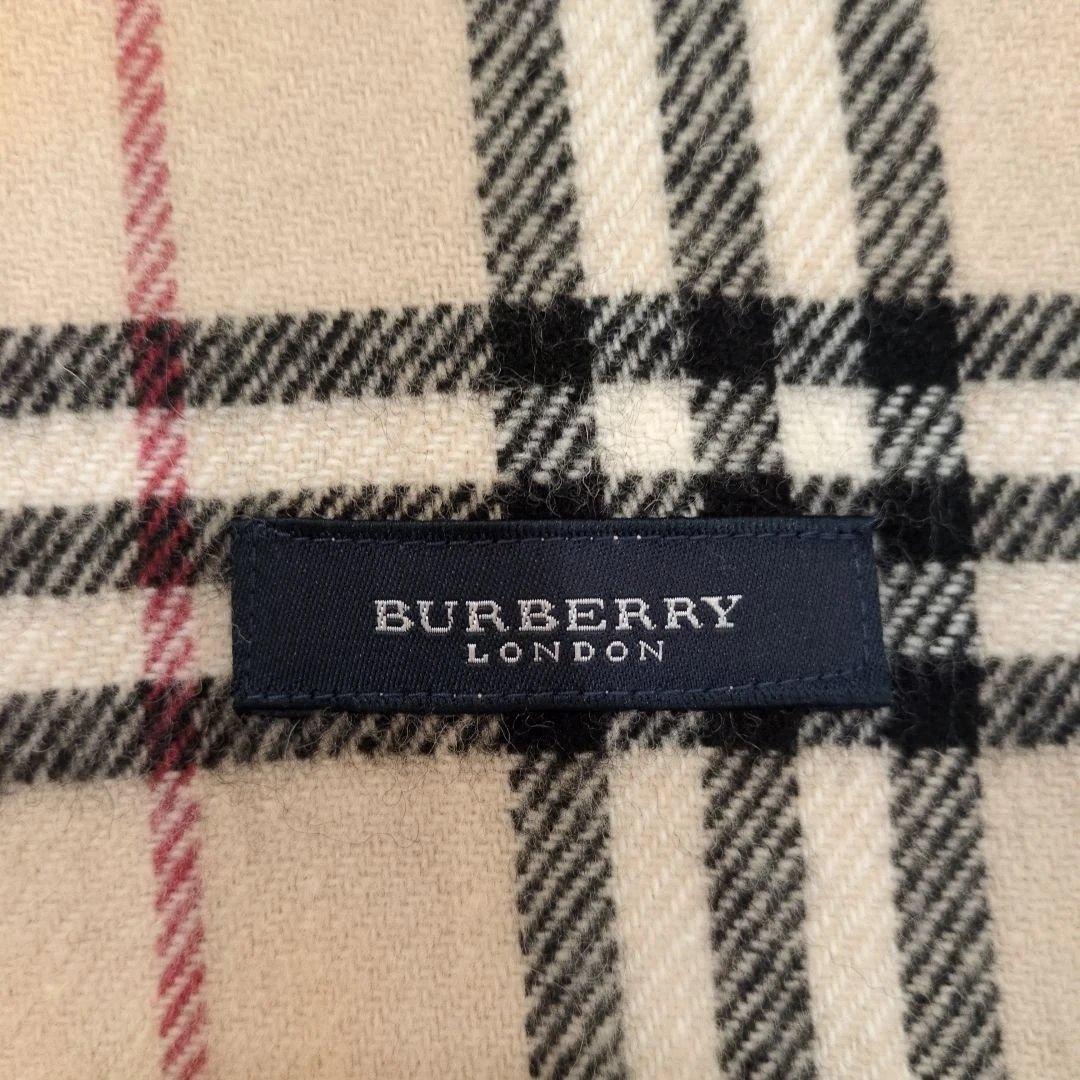 BURBERRY バーバリー 大判 ストール 膝掛け ノバチェック 刺繍