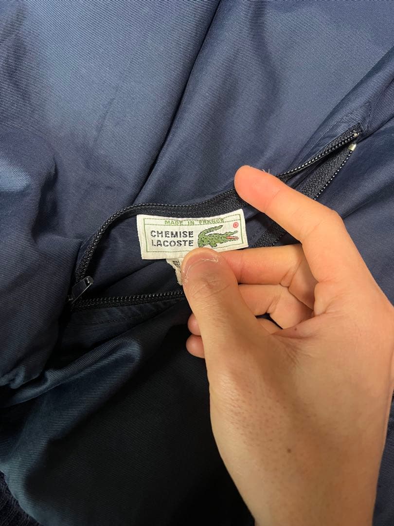 g*y様 Lacoste ネイビー チェック柄 ジャケット　リバーシブル