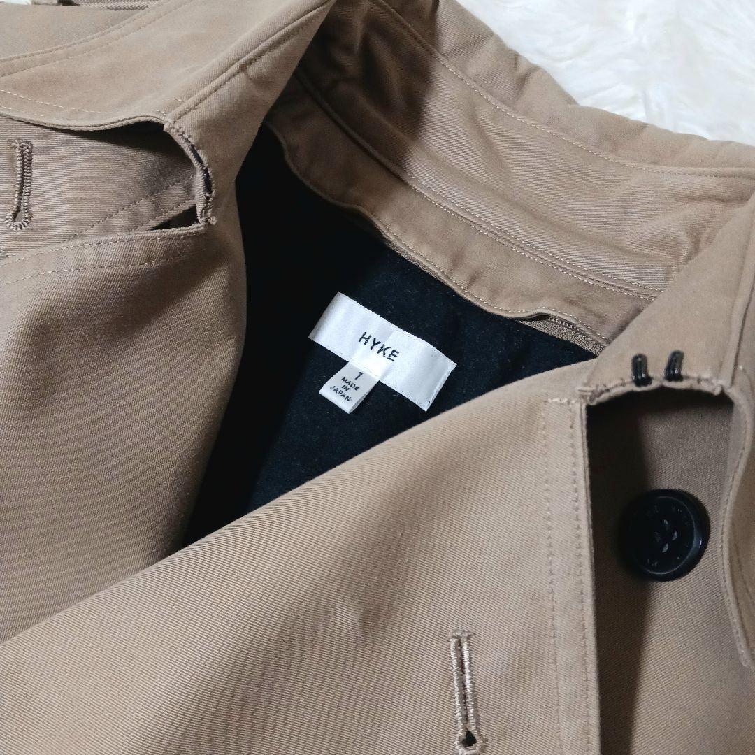 極美品★HYKE トレンチコート ライナー付 タイトフィット ベルト ベージュ