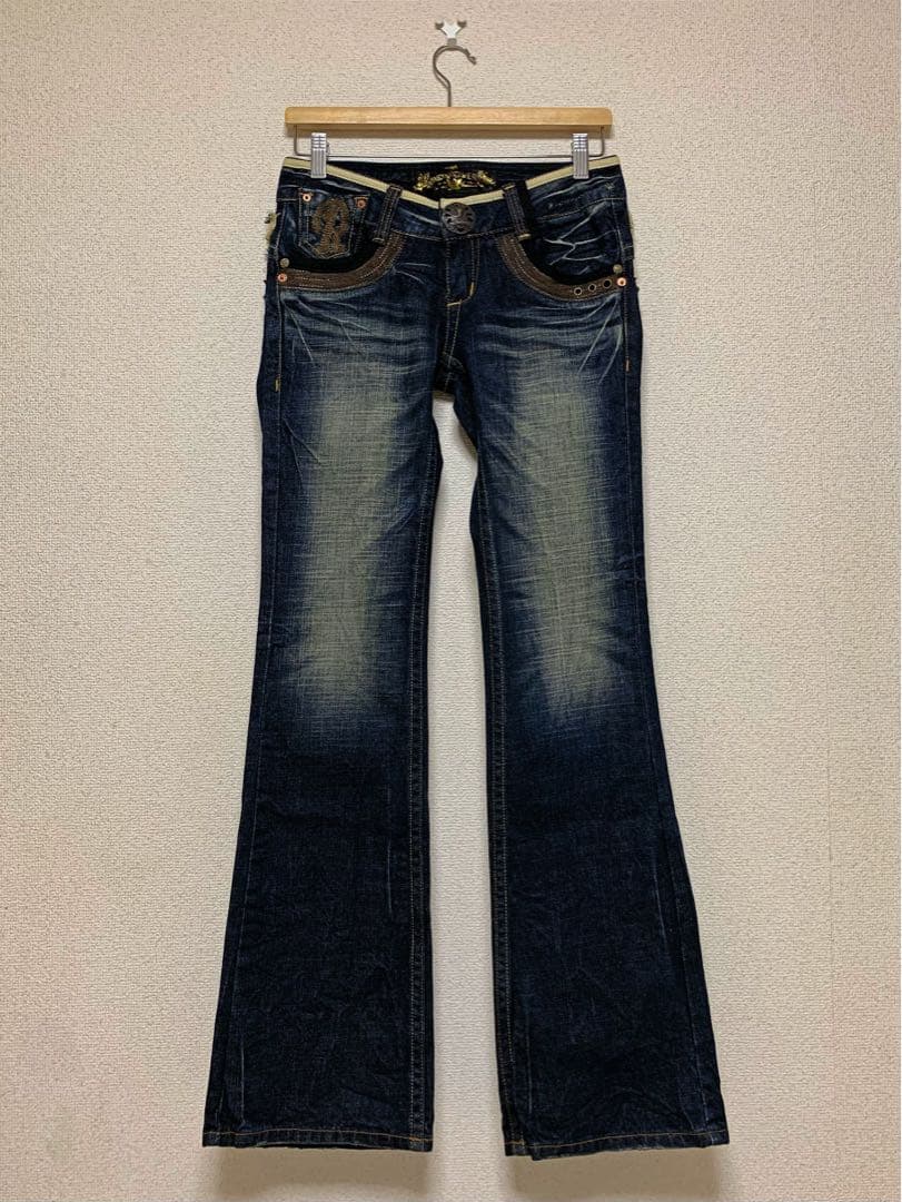 RED PEPPER ウイング刺繍 フレアデニム 26 flared jeans