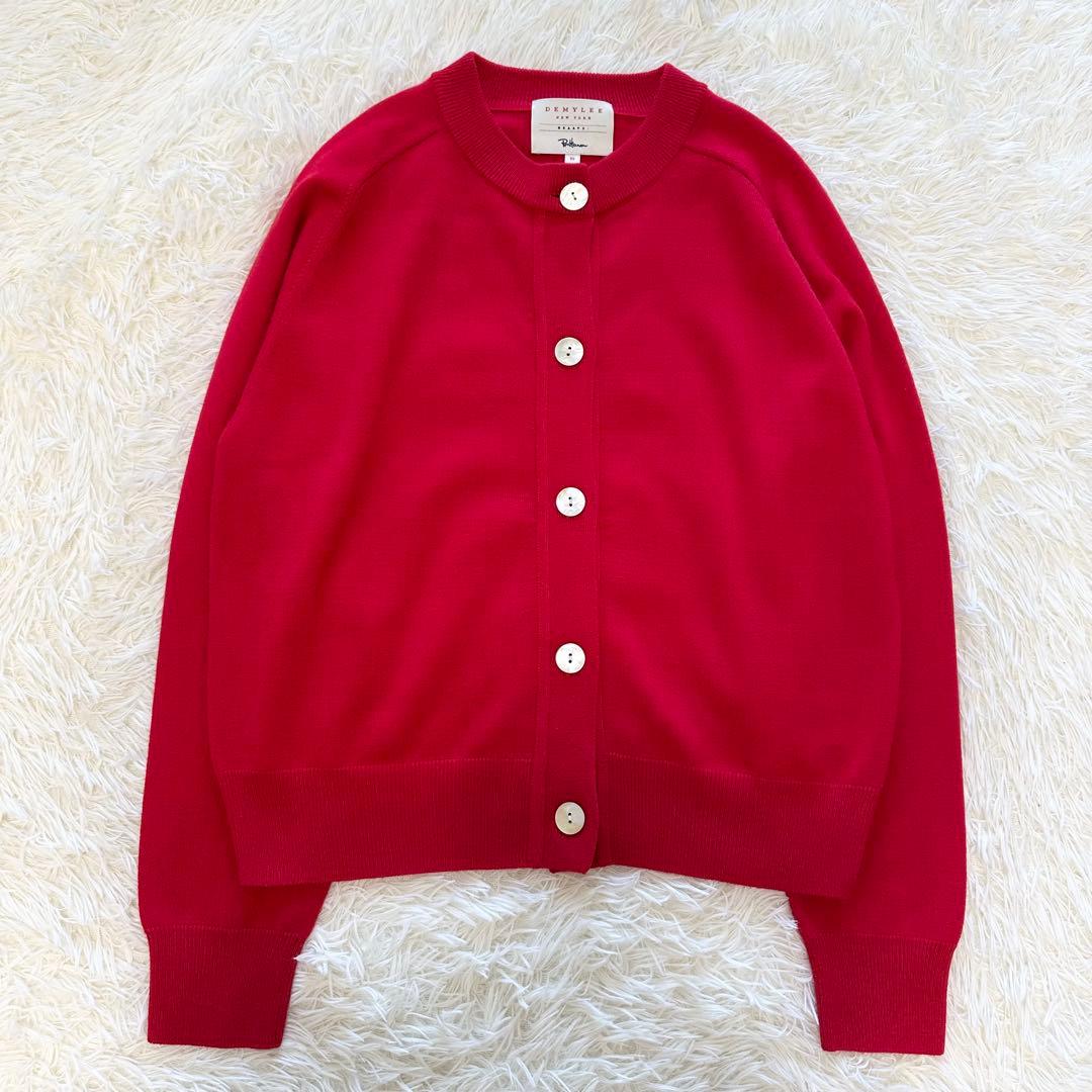 極美品✨DEMYLEE GWEN CREW NECK CARDIGAN レッド