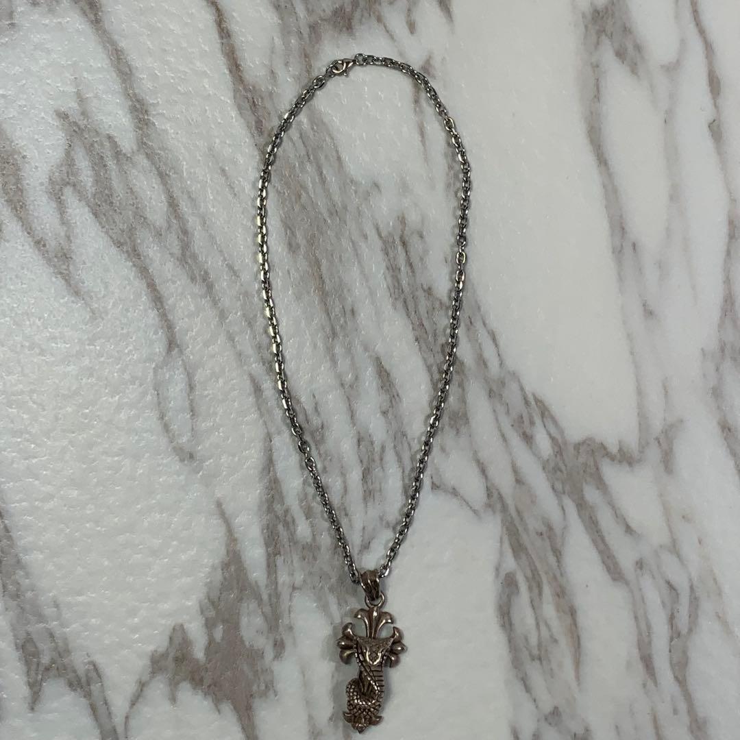 アクセサリー vintage silver925 snake cross pendant
