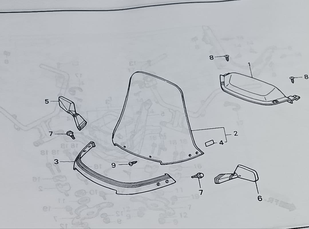 HONDA純正 フュージョン 左右ミラー CN250L