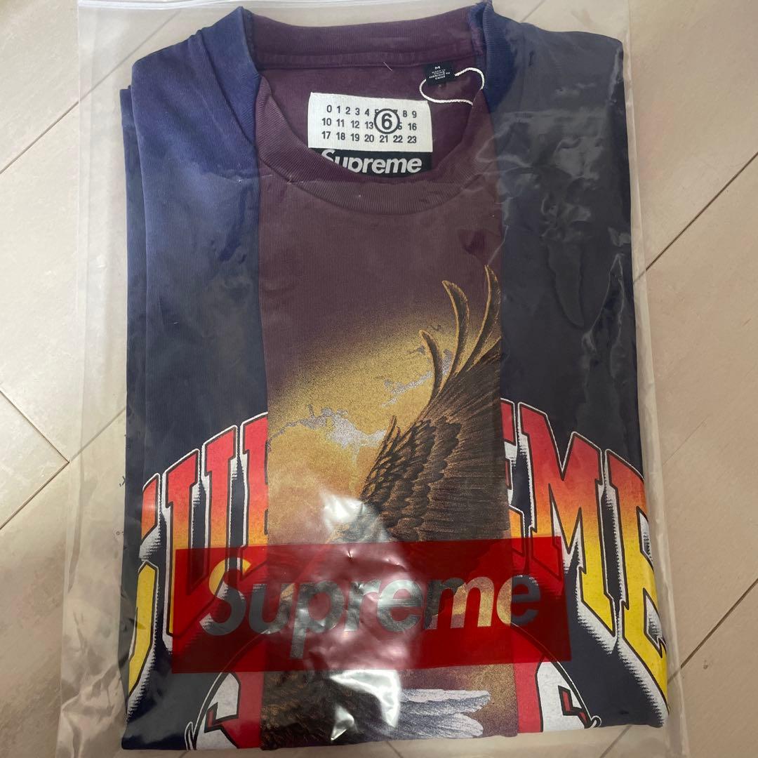 トップス Supreme x MM6 Split S/S Top \"Navy\" M