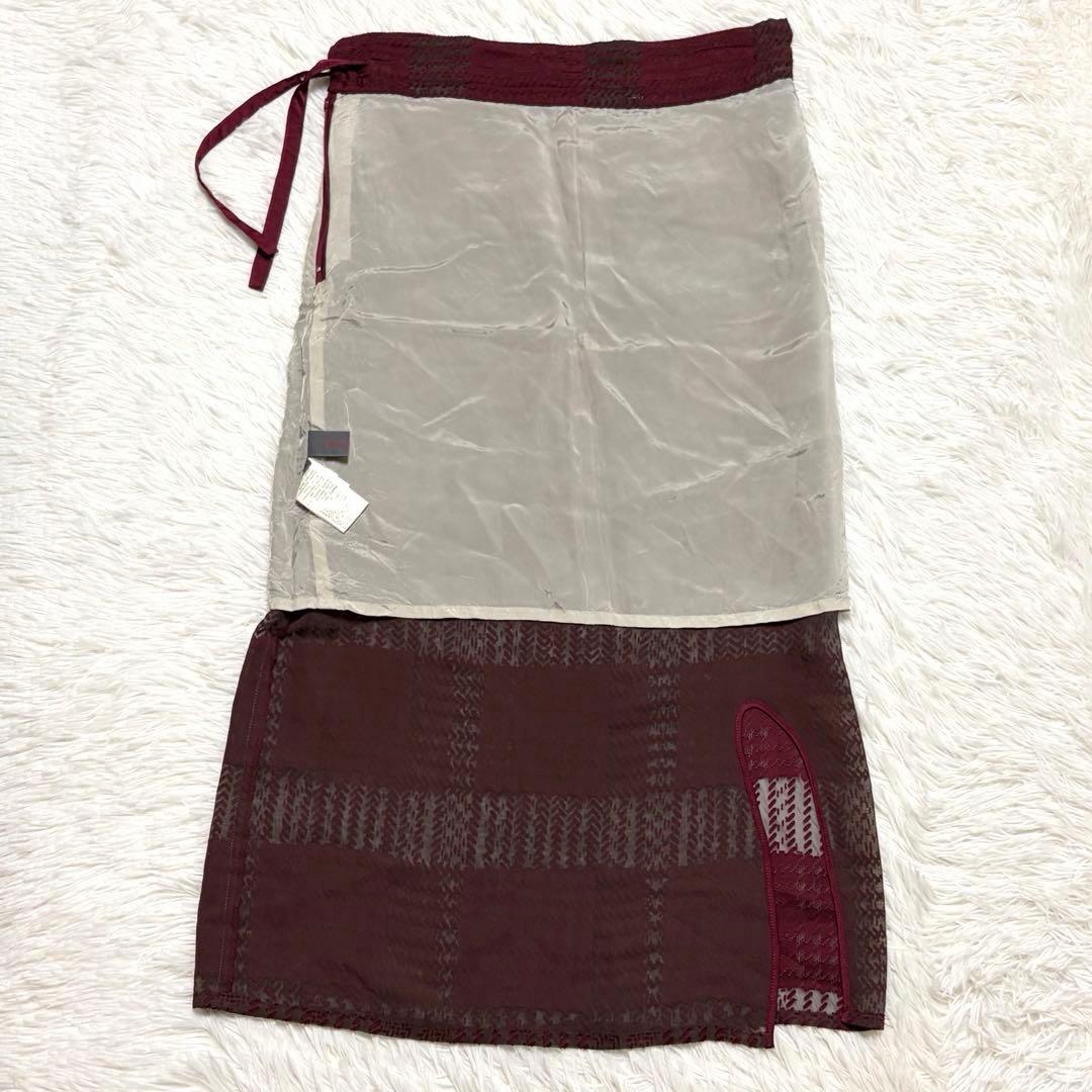 Yohji Yamamoto ヨウジヤマモト　スリット入りタイトロングスカート