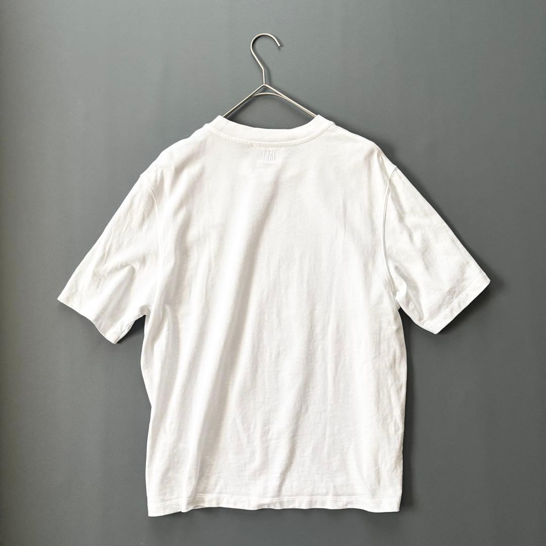 ami parisアミパリス Tシャツ xs ハートロゴ刺繍 白 QR付き