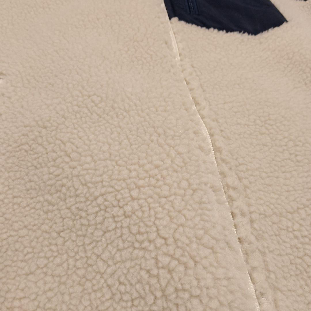 patagonia フリースベスト Sサイズ ベージュ/ネイビー
