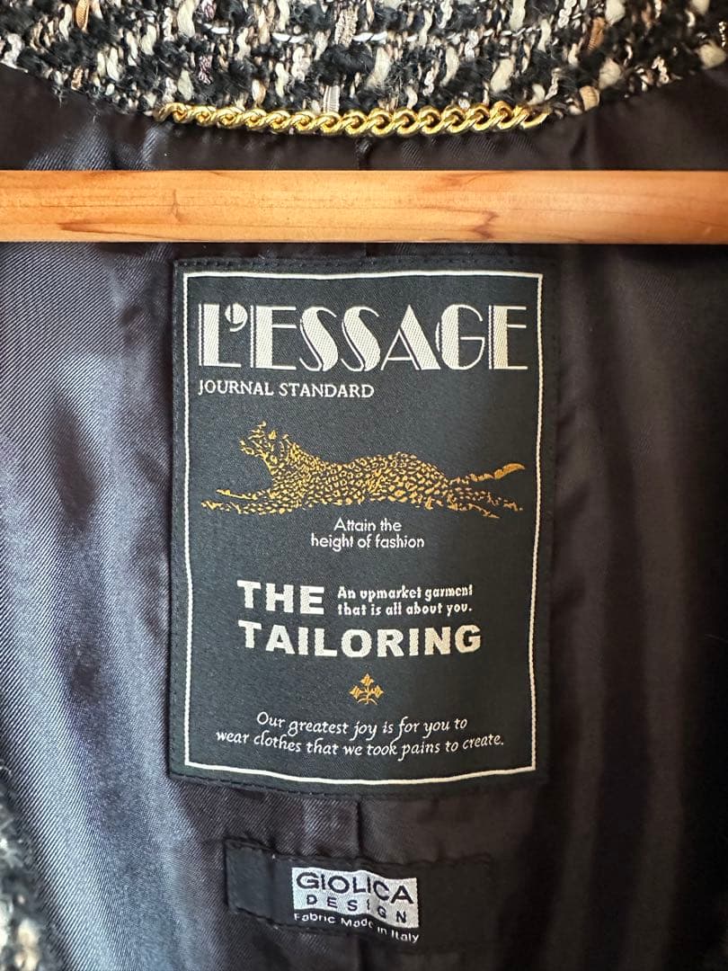 L'ESSAGE テーラードジャケット ツイード