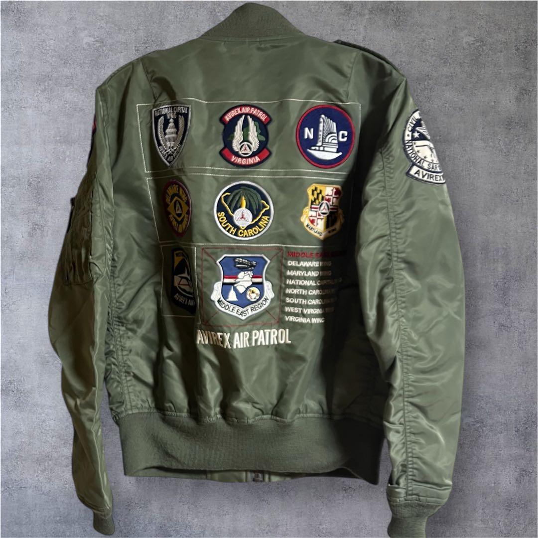 AVIREX MA-1 フライトジャケット L-2 USAFA カーキ M