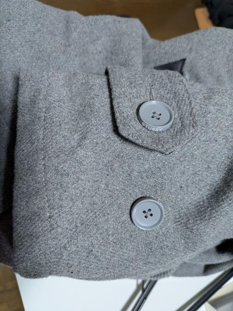 値下げ✩STUSSY✩ステューシー　ダッフルコート　メンズL　グレー