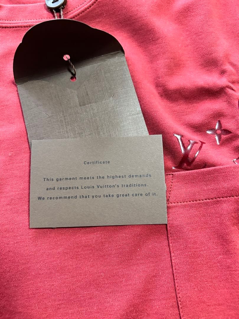 ルイ・ヴィトン 赤 クルーネック Tシャツ XL 新品未使用 最終値下げ