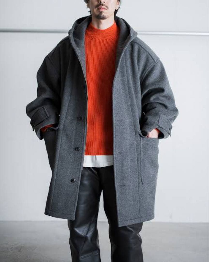 is-ness イズネスHOODED DUFFLE COAT