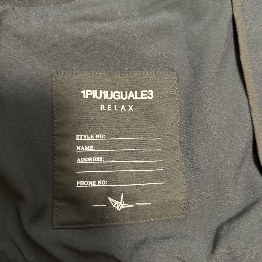 未使用級Lサイズ　1piu1uguale3 テーラード　ラインロゴ　ストレッチ