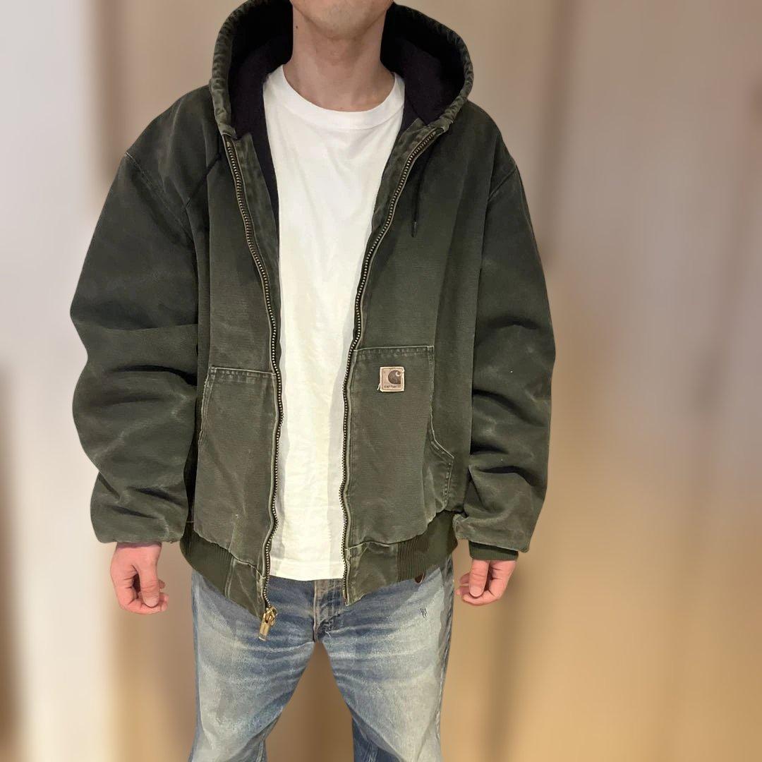 Carhartt カーハートアクティブジャケット　モスMOS 2XL 色落ち良好