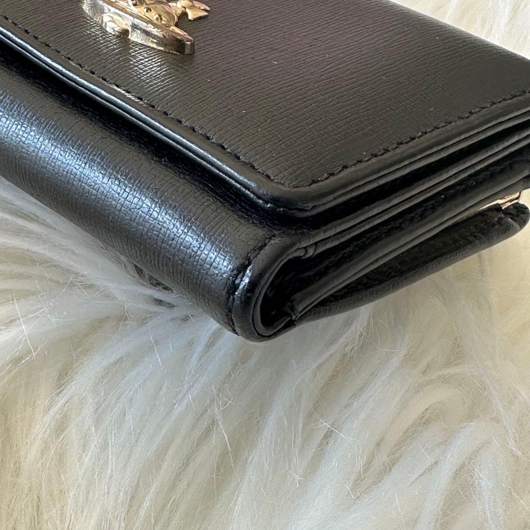 美品✨Vivienne Westwood 三つ折り財布 ブラック レザー