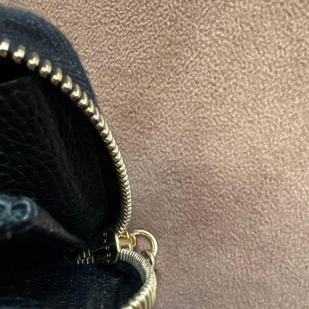 GUCCI グッチ　GGソーホー　レザー　ミニウォレット 黒