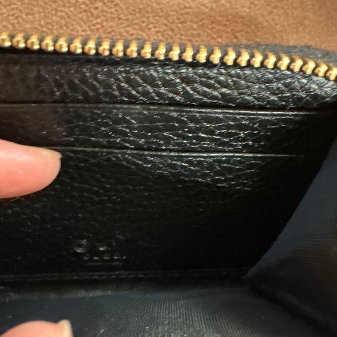GUCCI グッチ　GGソーホー　レザー　ミニウォレット 黒