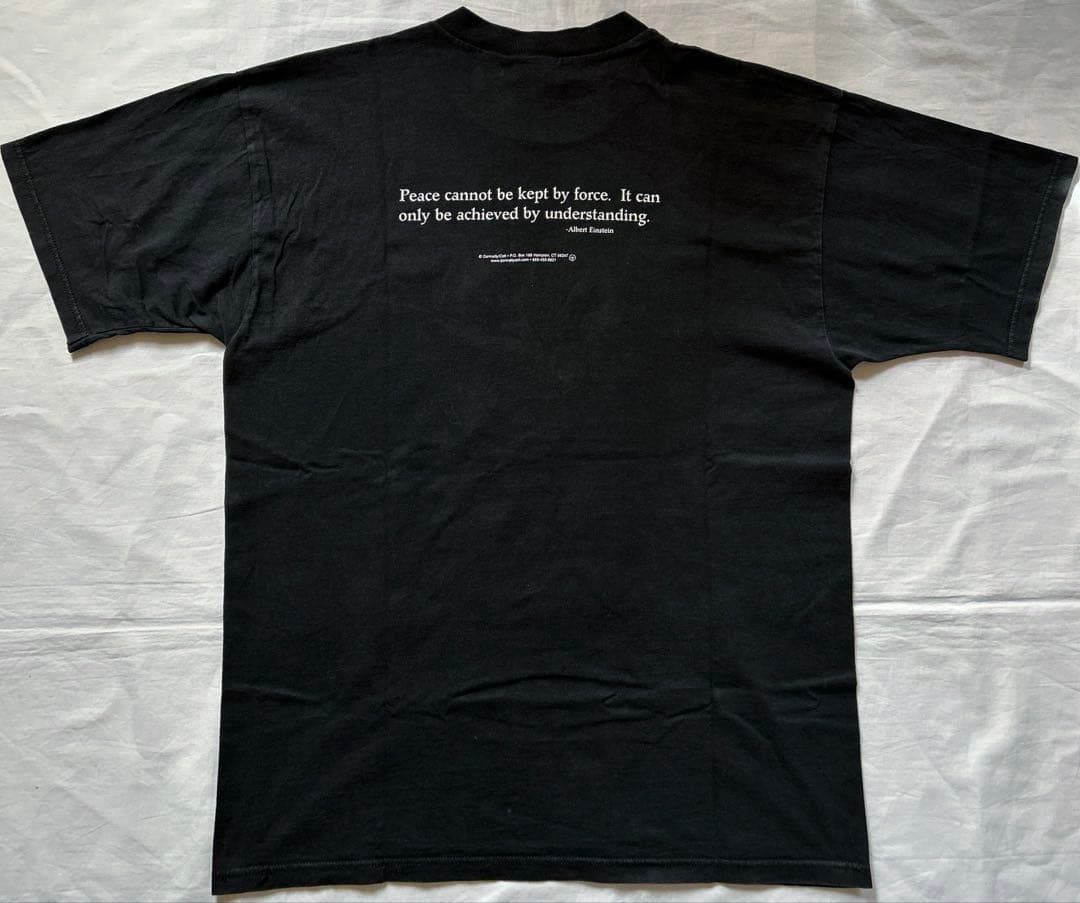 レア 90s ピースマーク アインシュタイン Tシャツ ブラック L usa製