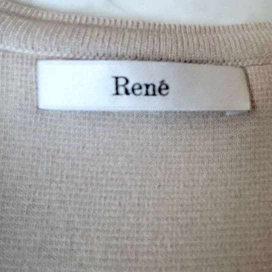 【美品】Rene ルネ ダブル パール ピークス ニット ワンピース コート