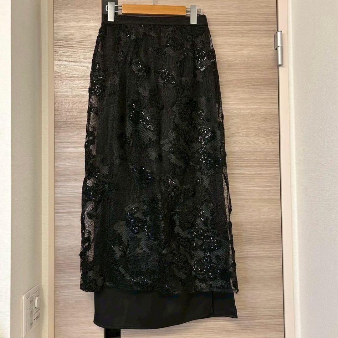 スカート AMERI UND MOYA SPANGLE SKIRT