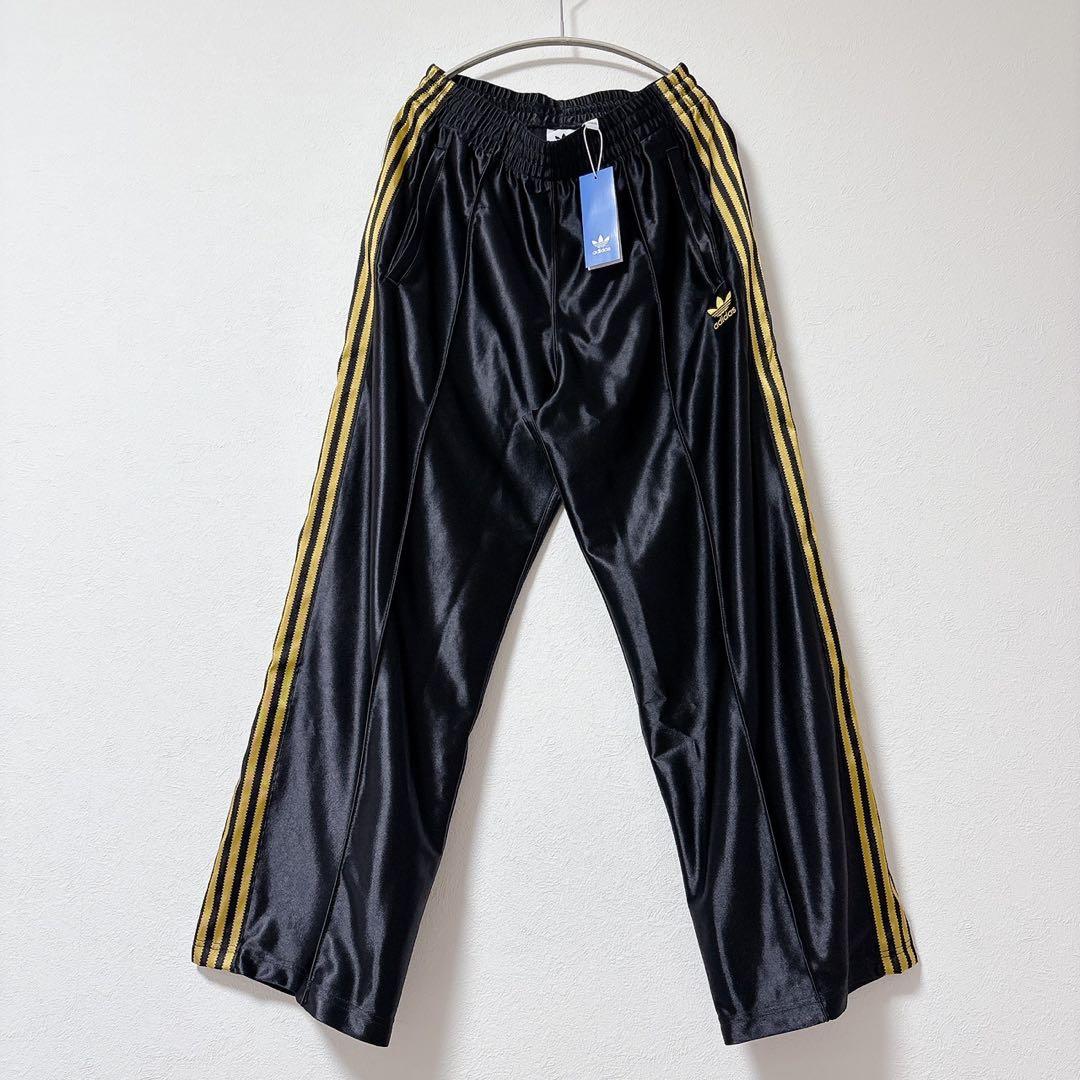 【新品】アディダス トラックパンツ 黒/ゴールド M ジャージ トレフォイル